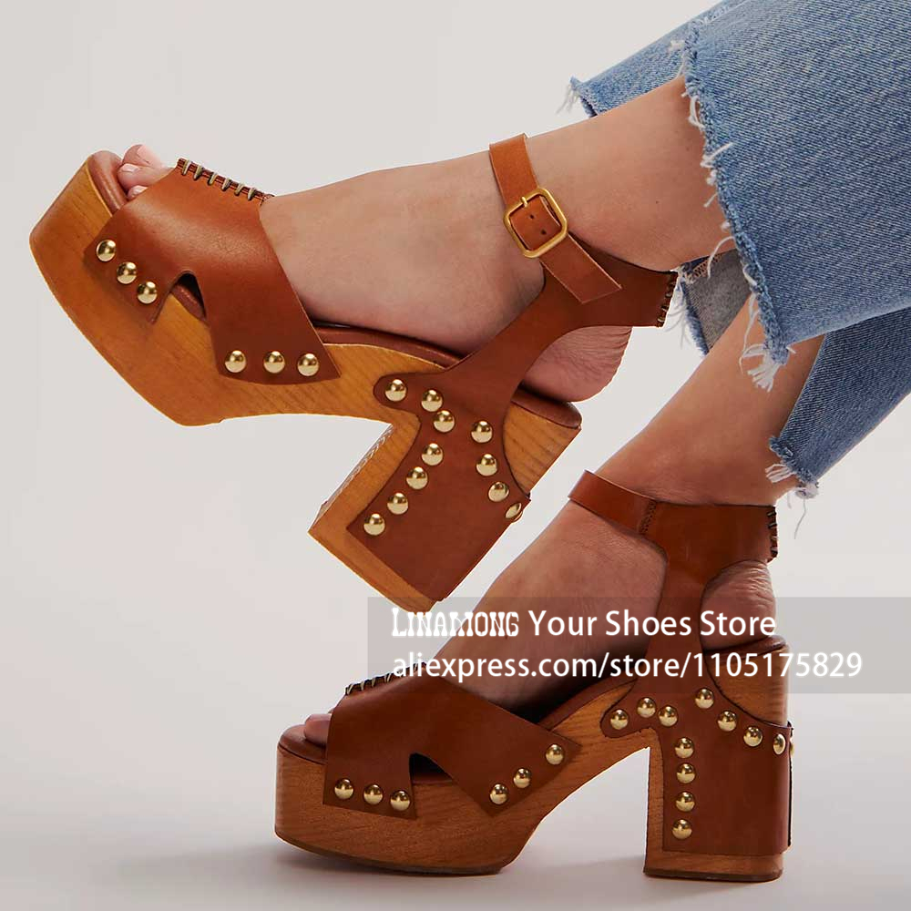Chunky Heel Platform Clog Sand - Women'S Shoes Clogs 评论和价格