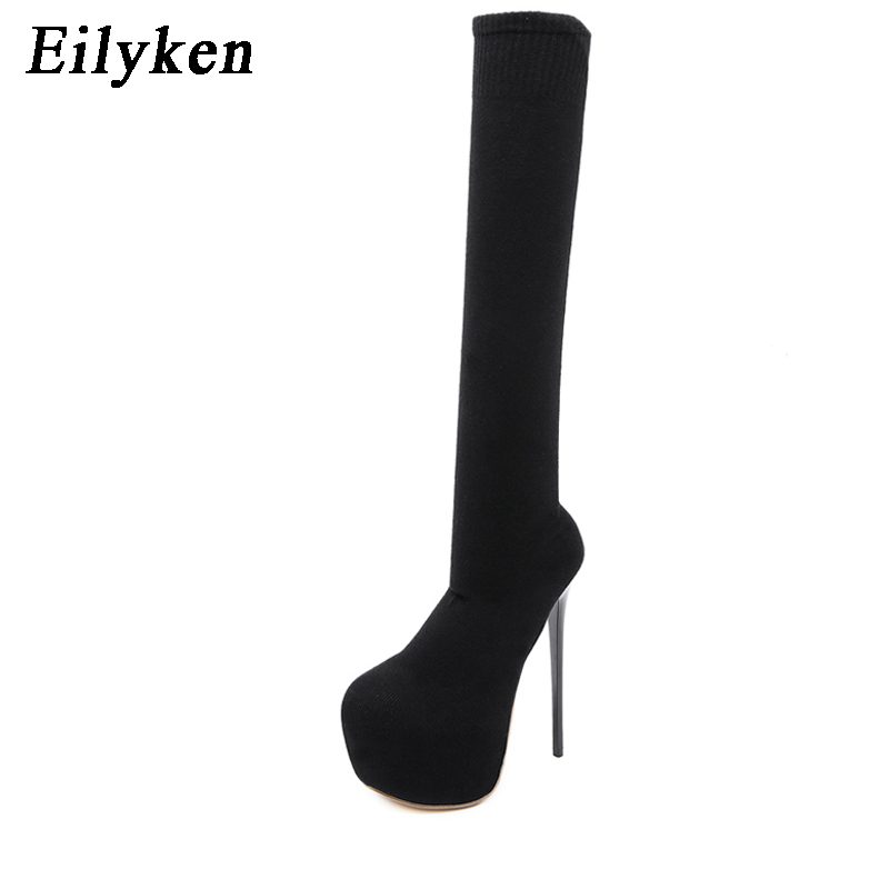 Eilyken Fashion Platform Stret - Sock Boot Women 评论和价格