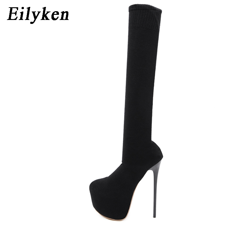 Eilyken Fashion Platform Stret - Sock Boot Women 评论和价格