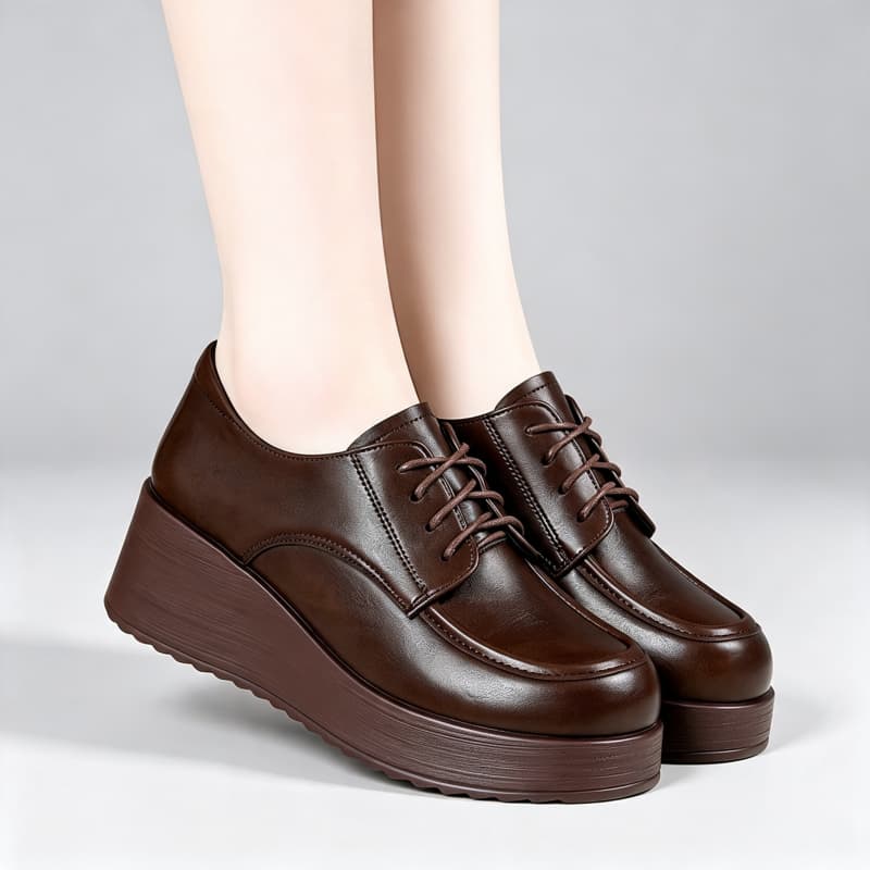 6cm Comfortable Deep Mouth Sof - Oxford Lace Up Women 评论和价格