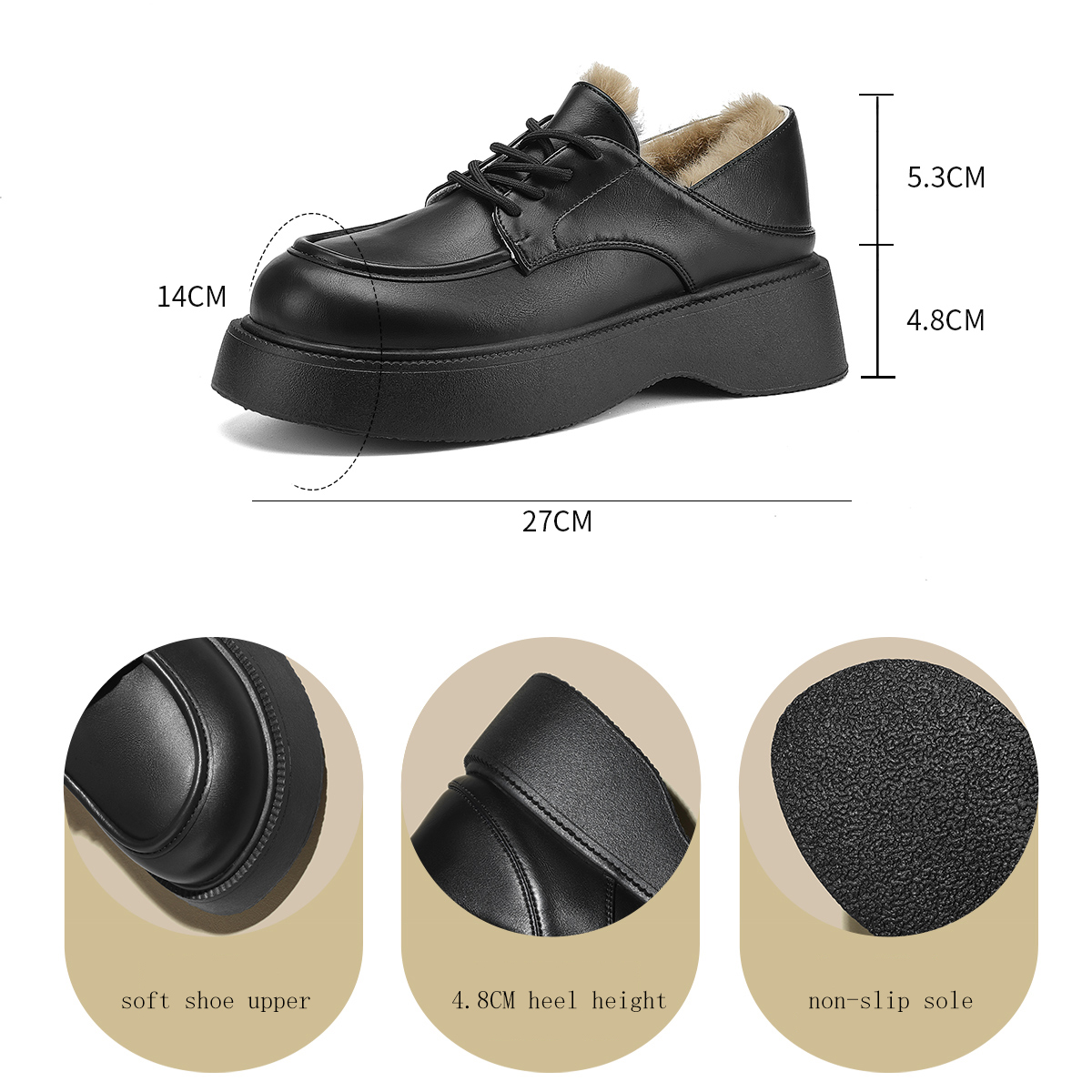 FOXER Winter New Women Platfor - Oxford Lace Up Women 评论和价格